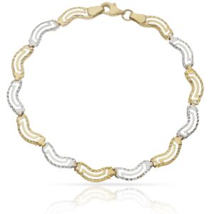 Pulsera oro 18kl bicolor