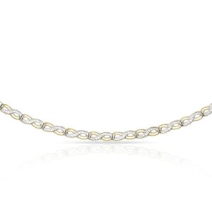 Pulsera oro 18kl bicolor calada