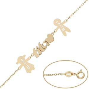 Pulsera oro 18kl tita + niños