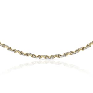 Pulsera oro 18kl bicolor troquelada