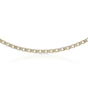 Pulsera oro 18kl bicolor troquelada