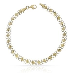 Pulsera oro 18kl tallada - 5mm