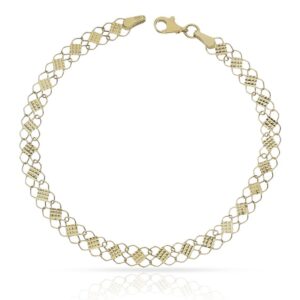 Pulsera oro 18kl tallada - 5mm