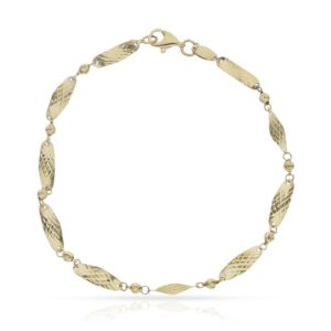 Pulsera oro 18kl tallada - 4mm