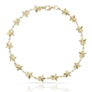 Pulsera oro 18kl estrellas - 7mm