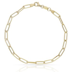 Pulsera oro 18kl eslabones ovalados - 4mm