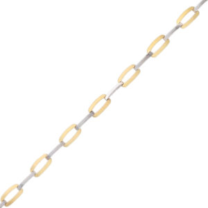 Pulsera oro 18kl bicolor troquelada