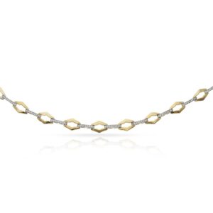Pulsera oro 18kl bicolor circonitas