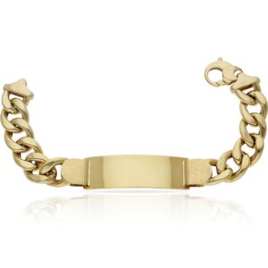 Pulsera oro 18kl barbada placa