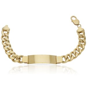 Pulsera oro 18kl barbada placa