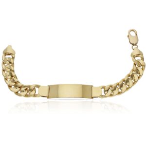 Pulsera oro 18kl barbada placa