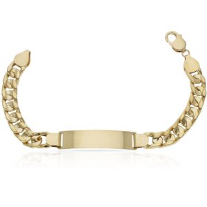 Pulsera oro 18kl barbada placa