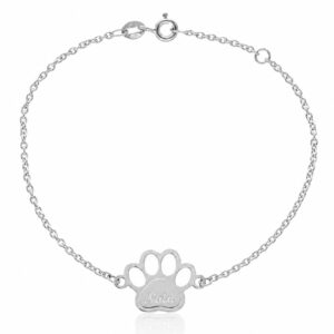 Pulsera oro blanco 18kl huella