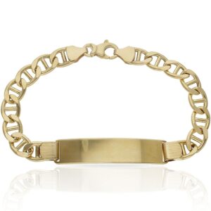 Pulsera oro 18kl ancla placa