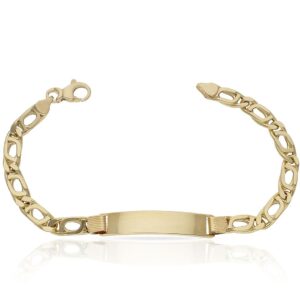 Pulsera oro 18kl hueca placa