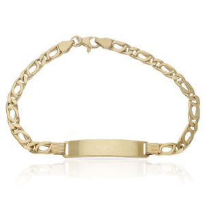Pulsera oro 18kl hueca placa