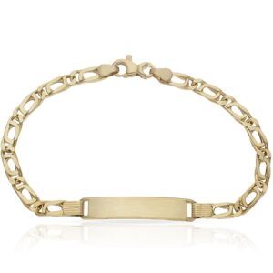 Pulsera oro 18kl hueca placa