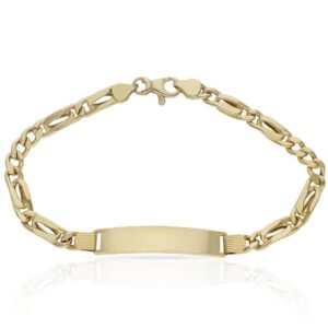 Pulsera oro 18kl hueca placa