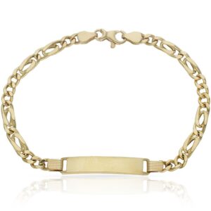 Pulsera oro 18kl hueca placa
