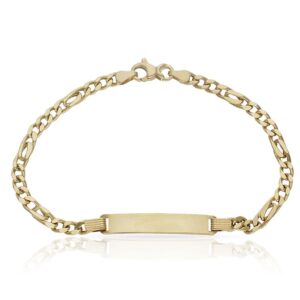 Pulsera oro 18kl hueca placa