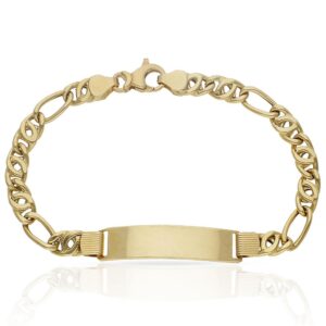 Pulsera oro 18kl hueca placa