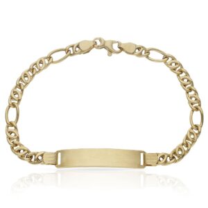 Pulsera oro 18kl hueca placa