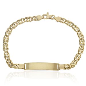 Pulsera oro 18kl hueco placa