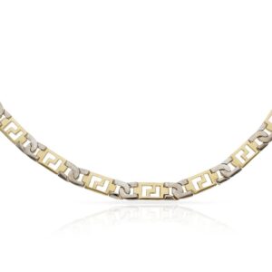 Pulsera oro 18kl fundida bicolor