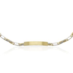 Pulsera oro 18kl fundida bicolor
