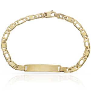 Pulsera oro 18kl fundida placa