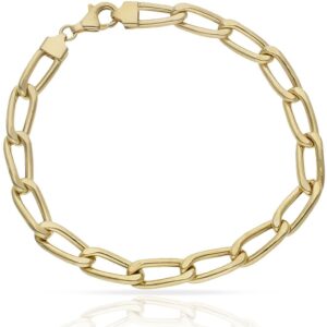 Pulsera oro 18kl hueca figaro