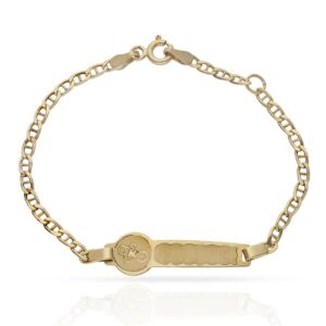 Pulsera oro 18kl chupete ancla