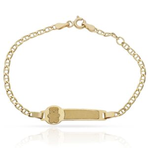 Pulsera oro 18kl oso ancla