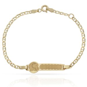 Pulsera oro 18kl elefante ancla