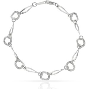 Pulsera oro blanco 18kl