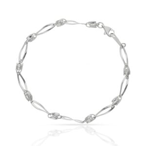 Pulsera oro blanco 18kl