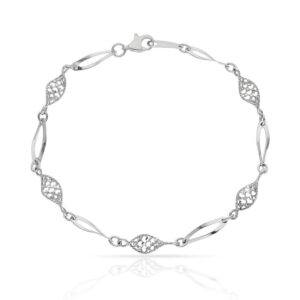 Pulsera oro blanco 18kl