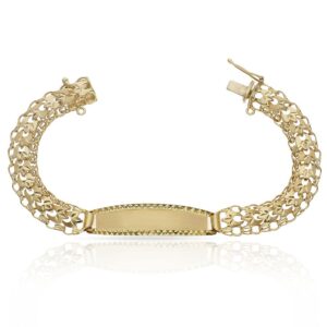 Pulsera oro 18kl princesa placa - 9.50mm