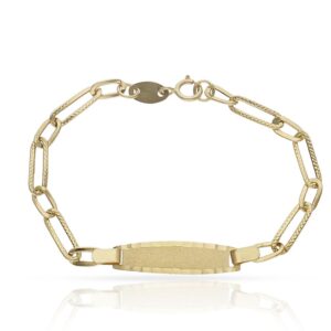 Pulsera oro 18kl placa 1x1