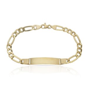 Pulsera oro 18kl 3x1 con placa