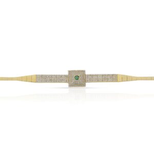 Pulsera oro 18kl crisopal y circonitas