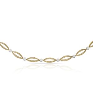 Pulsera oro 18kl bicolor tallada
