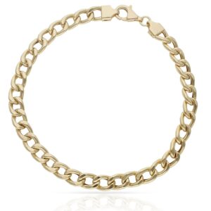 Pulsera oro 18kl hueca barbada