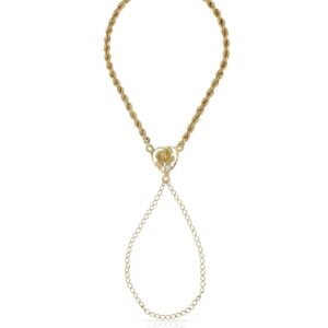 Pulsera oro 18kl dedo flor