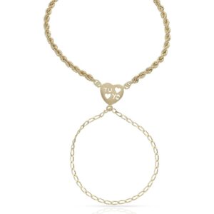 "pulsera oro 18kl dedo ""tu y yo"""