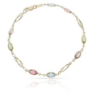Pulsera oro 18kl colores