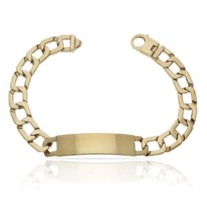 Pulsera oro 18kl maciza placa