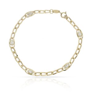 Pulsera oro 18kl circonitas