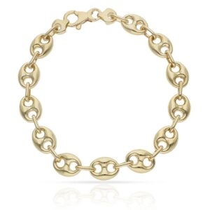 Pulsera oro 18kl hueca calabrote - 9mm