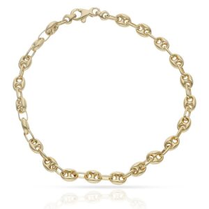 Pulsera oro 18kl hueca calabrote - 6 mm